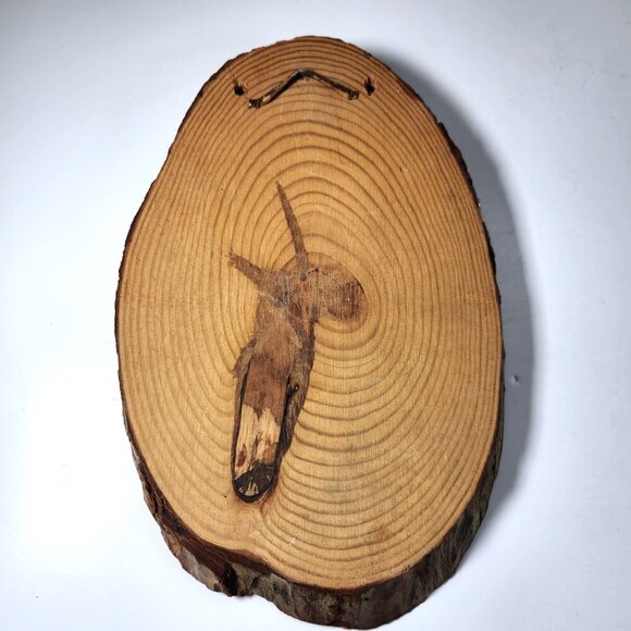 Serenity Prayer Vintage Wood Slab Live Edge Wall Art Praying Hands Hanging - Picture 10 of 10